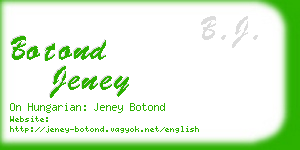 botond jeney business card